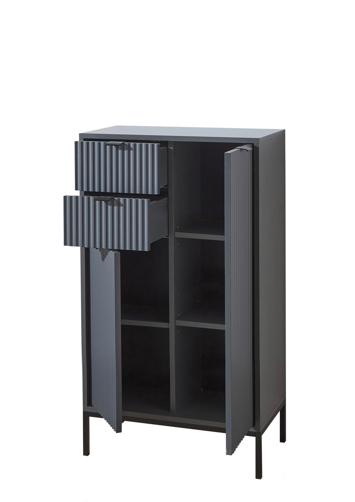 HIGHBOARD  in 60/106/32 cm  - Anthrazit/Grau, MODERN, Holzwerkstoff/Kunststoff (60/106/32cm) - MID.YOU