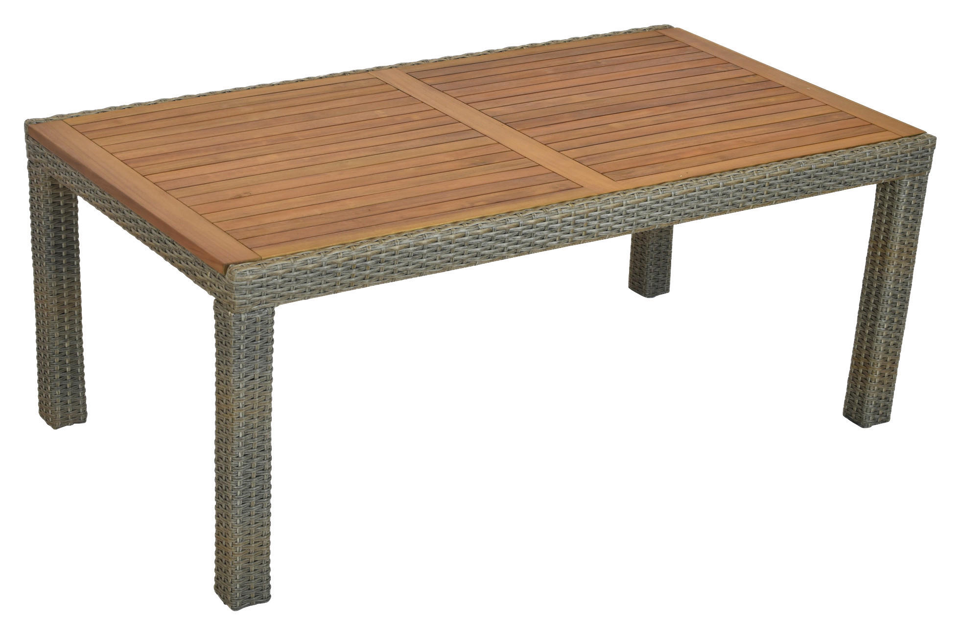 GARTENTISCH 180/100/74 cm Metall, Kunststoff rechteckig  - Beige, MODERN, Holz/Kunststoff (180/100/74cm) - Gardenson