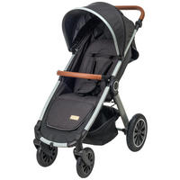BUGGY Smart  - Dunkelgrau/Alufarben, Trend, Textil/Metall (115/56/105cm) - Jimmylee