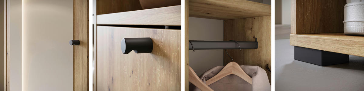 GARDEROBE  in 90/190/33 cm  - Eiche Artisan, Trend, Holzwerkstoff (90/190/33cm) - MID.YOU