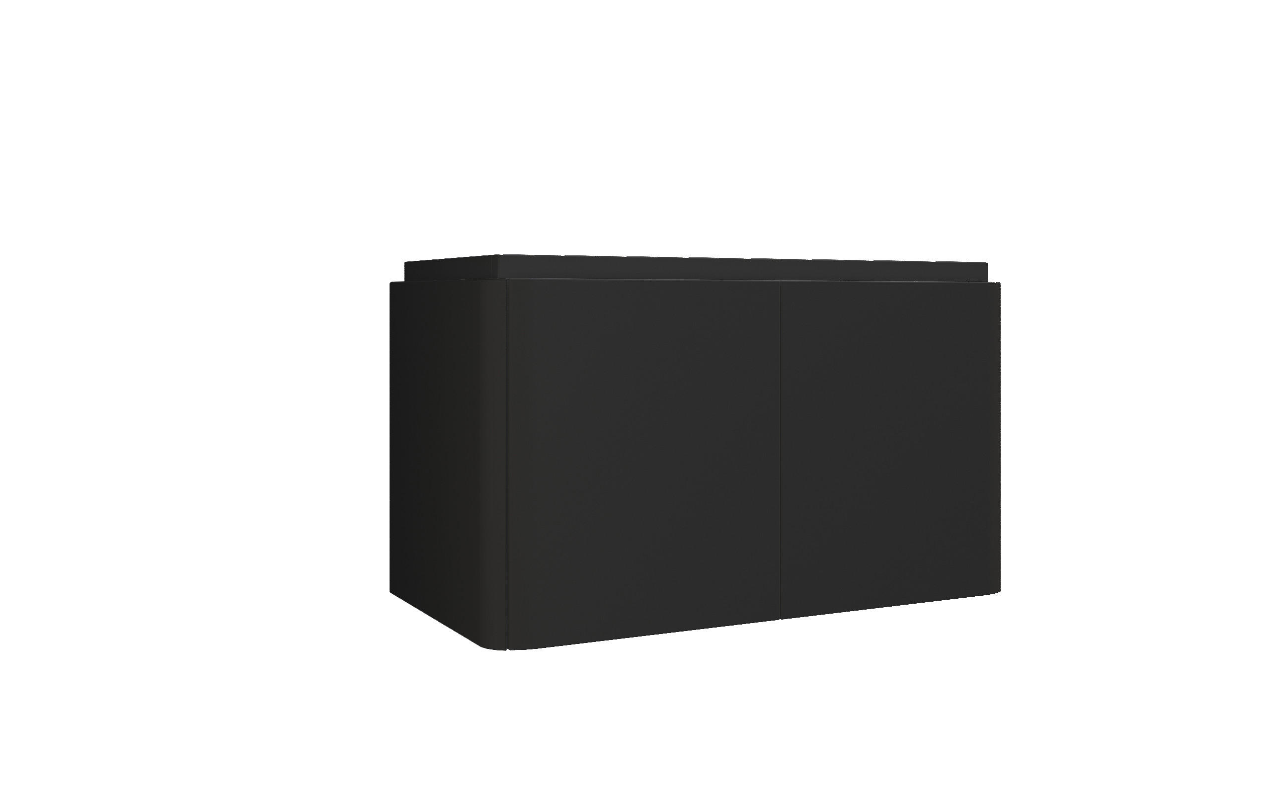 SPODNÁ UMÝVADLOVÁ SKRINKA, čierna, čierna, 94/55/48 cm - čierna/antracitová, Basics, kompozitné drevo (94/55/48cm) - Welnova