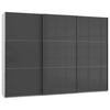 SCHWEBETÜRENSCHRANK in Weiss, Grau  - Chromfarben/Weiss, Modern, Holzwerkstoff (300/216/65cm) - MID.YOU