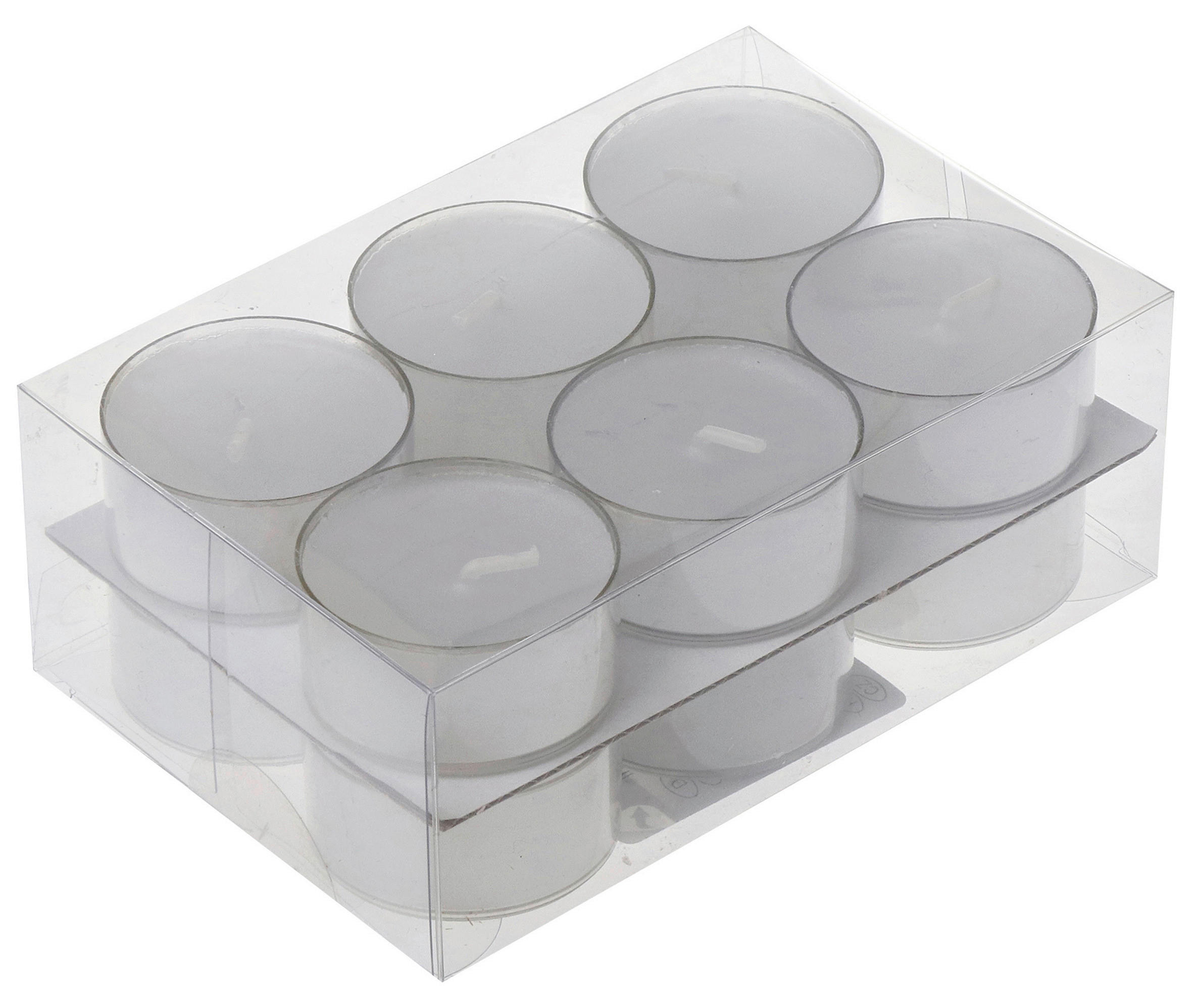 TEELICHTSET 12 Stück  - Weiß, Basics (3,8/1,8cm)