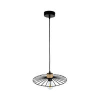 HÄNGELEUCHTE 45/120 cm  - Eichefarben/Schwarz, Design, Holz/Metall (45/120cm)