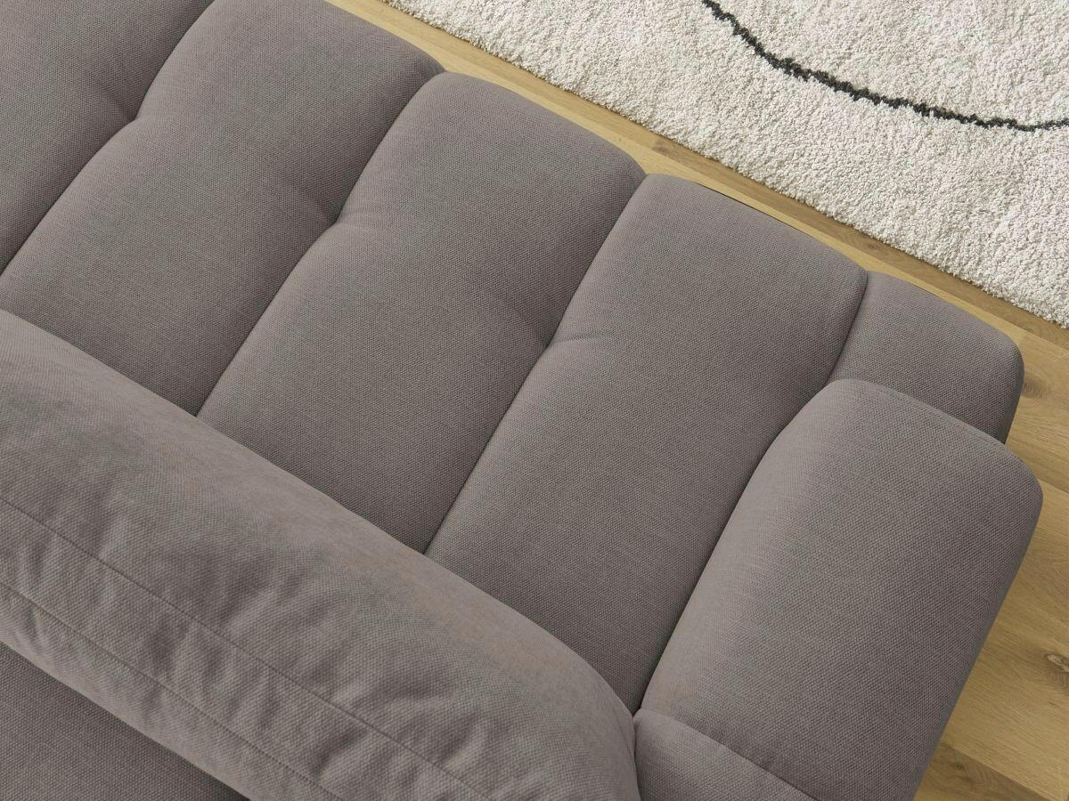 SCHLAFSOFA FUJI Leinenoptik Taupe  inkl.  - Taupe/Schwarz, MODERN, Kunststoff/Textil (251/113/88cm)