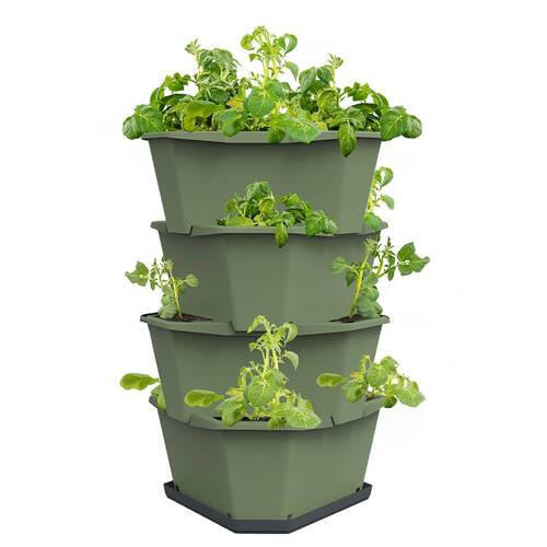 PFLANZTOPF - Grün, Basics, Kunststoff (44/65/44cm) - Gusta Garden