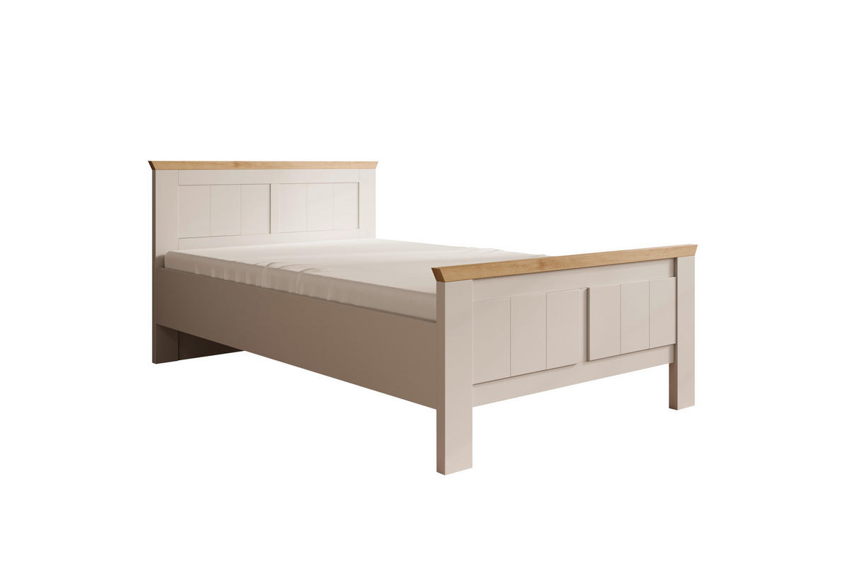 BETT 120/200 cm  in Champagner, Eiche Artisan  - Champagner/Eiche Artisan, LIFESTYLE (120/200cm) - Landscape