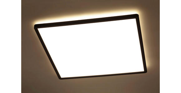 LED-DECKENLEUCHTE 42/42/2,9 cm   - Schwarz, Basics, Kunststoff (42/42/2,9cm) - Novel