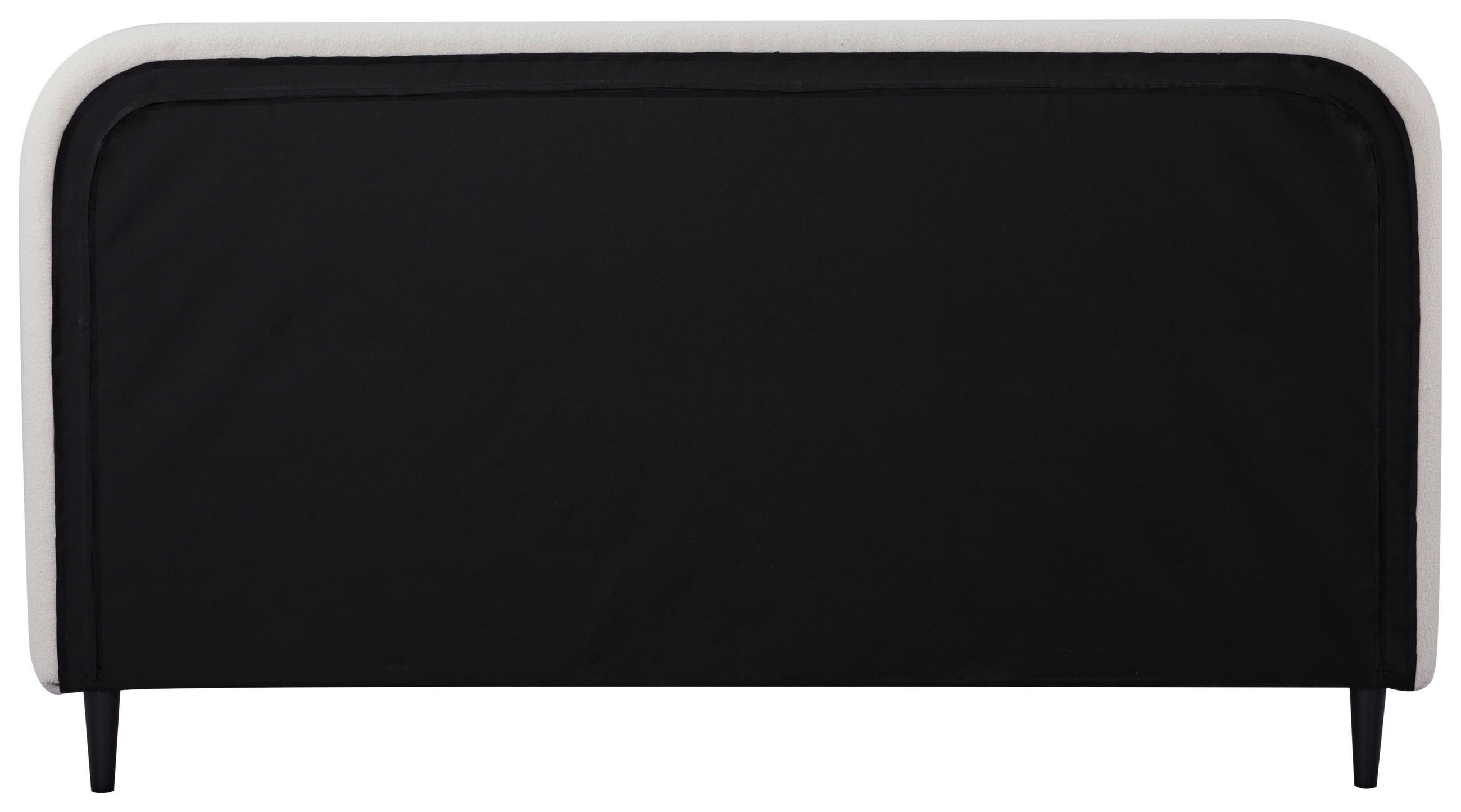 KÁRPITOZOTT ÁGY 180/200 cm  fehér  - natúr színű/fekete, Modern, műanyag/fa (180/200cm) - Livetastic