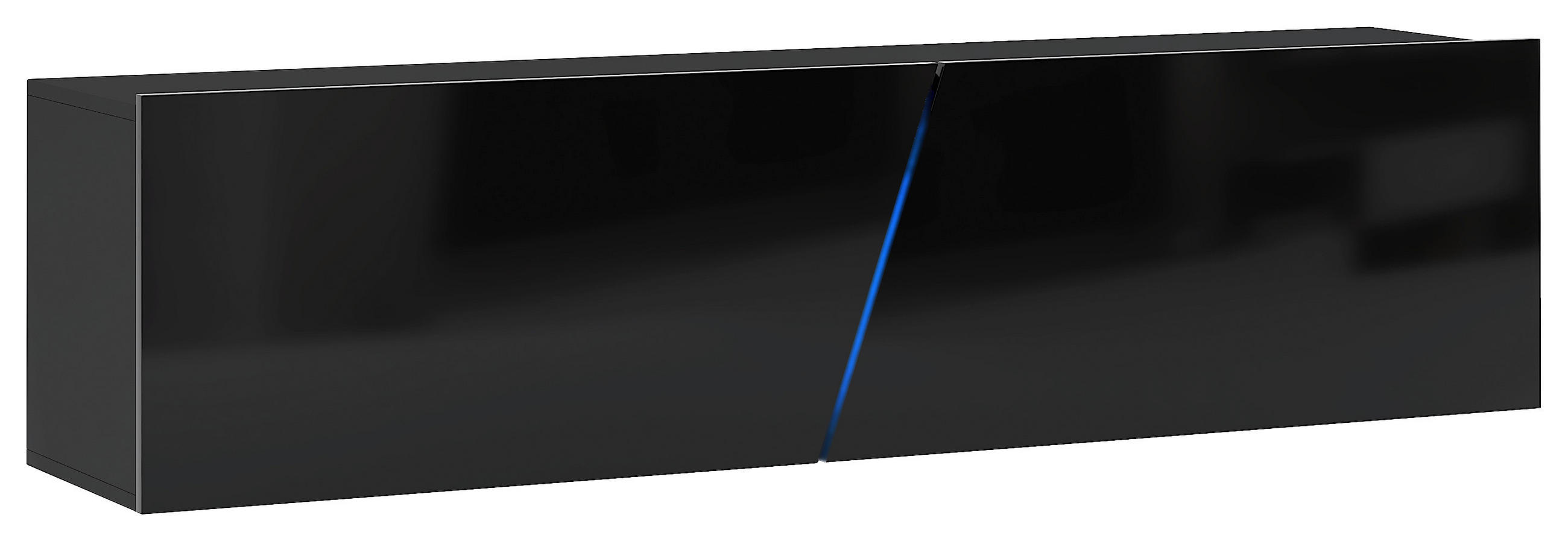 LOWBOARD SLANT  in 160/35/40 cm  - Schwarz, Design, Holzwerkstoff/Kunststoff (160/35/40cm) - Livetastic