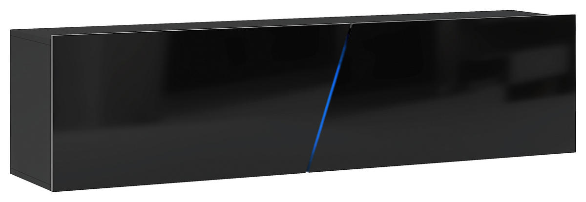 LOWBOARD SLANT  in 160/35/40 cm  - Schwarz, Design, Holzwerkstoff/Kunststoff (160/35/40cm) - Livetastic