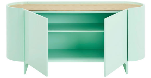 SIDEBOARD 160/75/45 cm  - Eichefarben/Grün, Design, Holz/Holzwerkstoff (160/75/45cm) - Novel