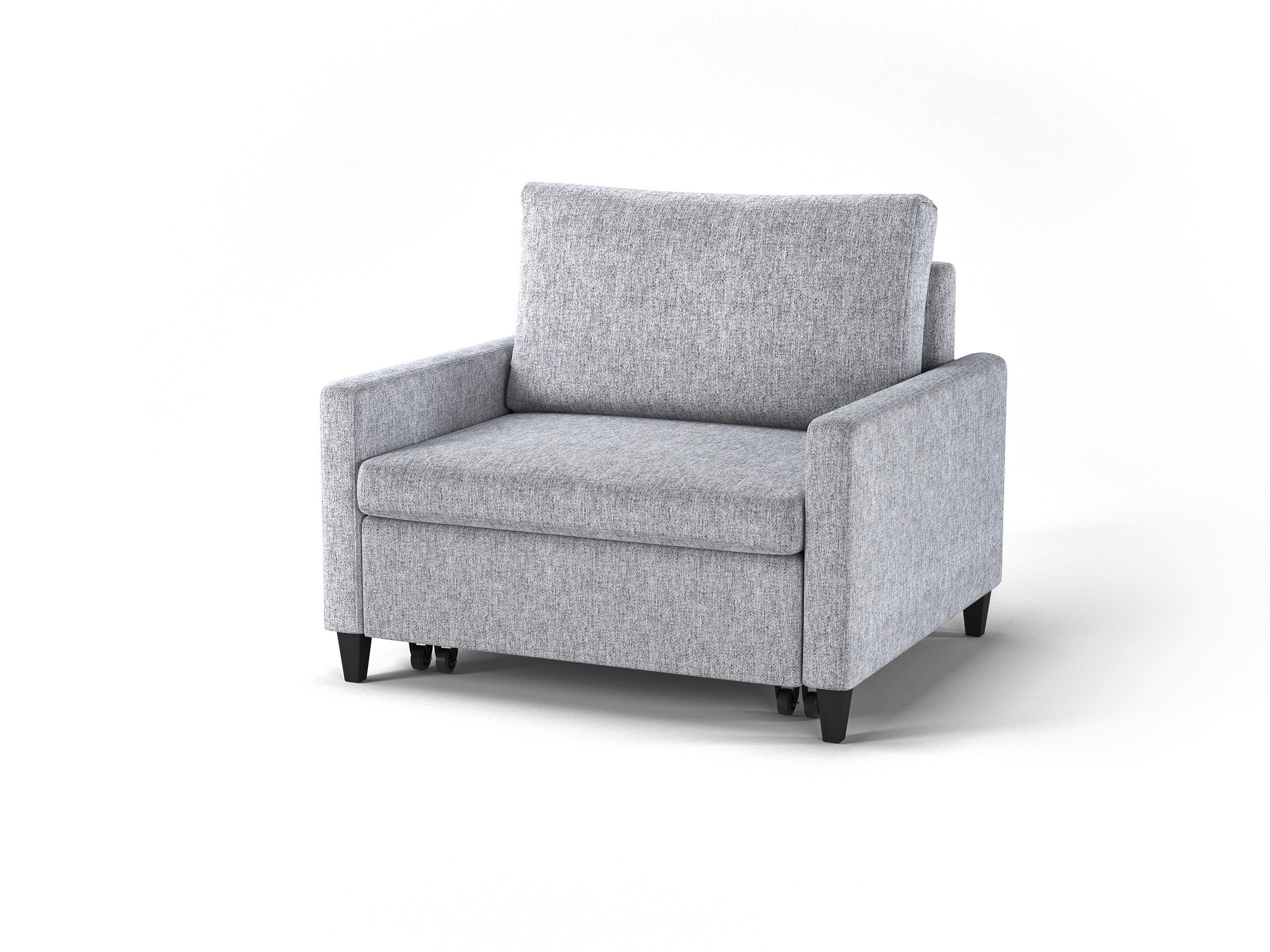 SCHLAFSESSEL SYDNEY  mit Flachgewebe Grau  - Schwarz/Grau, Design, Holz/Textil (95/89,5/103,5cm) - MID.YOU