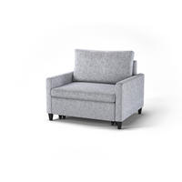 SCHLAFSESSEL SYDNEY  mit Flachgewebe Grau  - Schwarz/Grau, Design, Holz/Textil (95/89,5/103,5cm) - MID.YOU