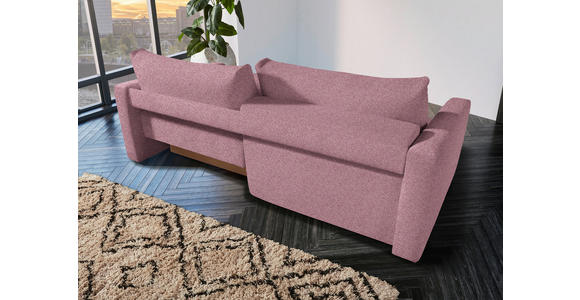 2,5-SITZER  in Flachgewebe Beere  - Beere/Schwarz, Design, Kunststoff/Textil (240/70/125cm) - Xora