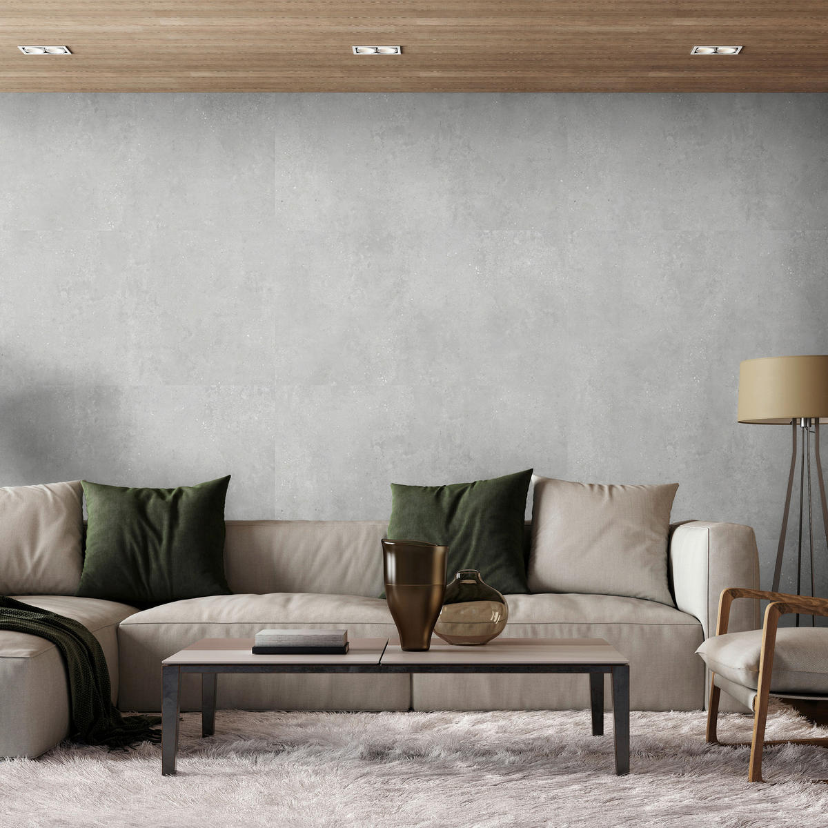 Vinyl für die Wand XL  - Hellgrau, MODERN, Kunststoff (120/60/0,37cm)