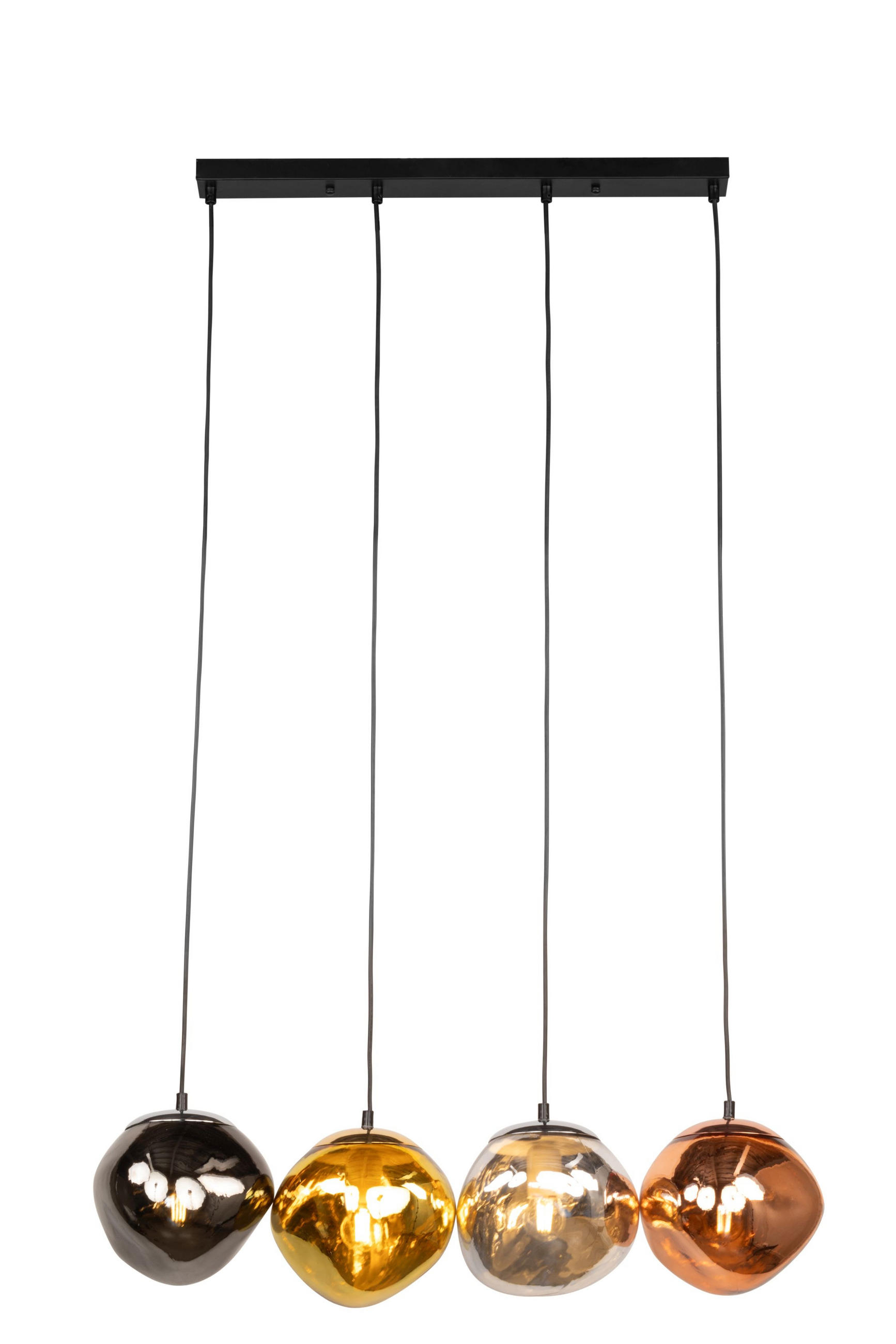 HÄNGELEUCHTE Orange 70/20/150 cm   - Chromfarben/Goldfarben, Design, Glas/Metall (70/20/150cm) - Dieter Knoll
