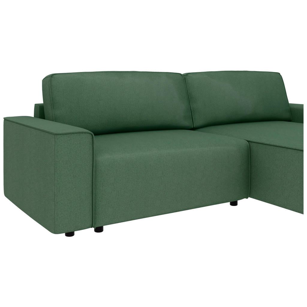 Thumbnail - Trendmanufaktur Ecksofa Chance, Dunkelgrün, Textil, 4-Sitzer, Füllung: Polyetherschaumkern, Ottomane rechts, seitenverke...