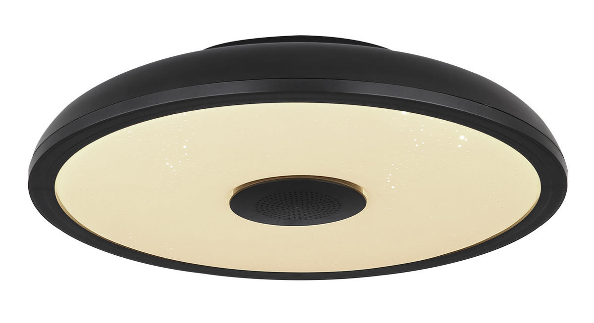 PLAFONIERĂ CU LED - opal/negru, Design, plastic (28/5,5cm)