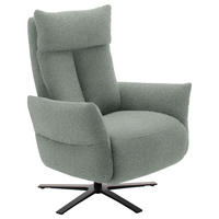 FERNSEHSESSEL  mit Relaxfunktion Chenille Blaugrau  - Blaugrau/Schwarz, Design, Textil/Metall (74/115/85cm) - Schöner Wohnen