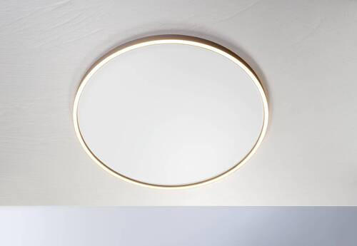 LED-DECKENLEUCHTE 80/4 cm    - Taupe/Weiß, Basics, Metall (80/4cm) - BOPP