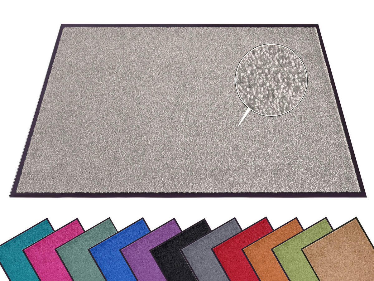 SCHMUTZFANGMATTE  40/60 cm  Hellgrau  - Hellgrau, Basics, Kunststoff/Textil (40/60cm)