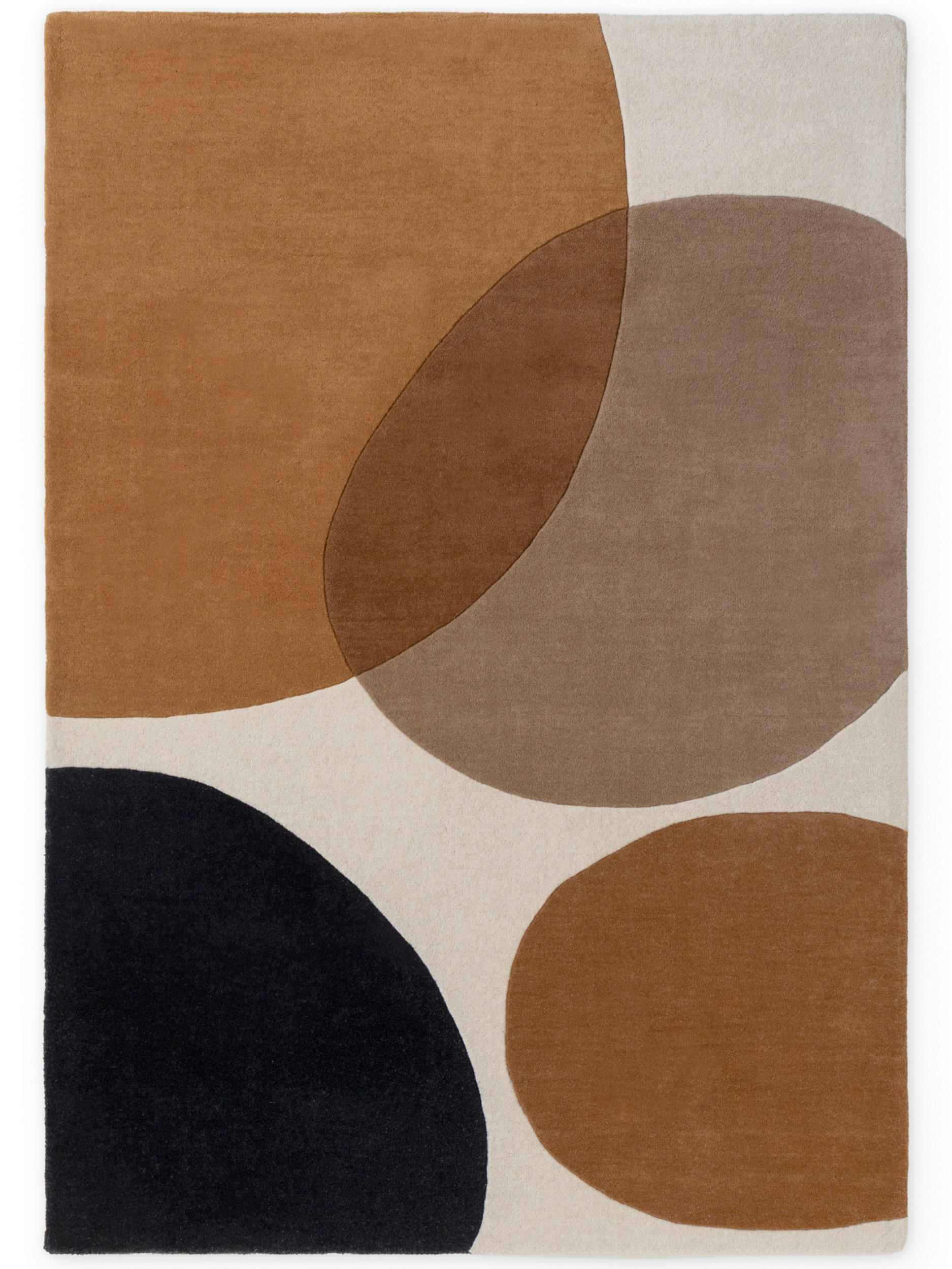 WOLLTEPPICH 120/170 cm Kollektion 1876 Ruvia Braun, Creme, Schwarz rechteckig  - Creme/Schwarz, Basics, Textil (120/170cm) - Villeroy & Boch