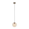 HÄNGELEUCHTE Kastav 20/110 cm  - Braun/Bronzefarben, Design, Glas/Metall (20/110cm) - Novel
