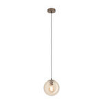 HÄNGELEUCHTE Kastav 20/110 cm  - Braun/Bronzefarben, Design, Glas/Metall (20/110cm) - Novel