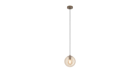 HÄNGELEUCHTE Kastav 20/110 cm  - Braun/Bronzefarben, Design, Glas/Metall (20/110cm) - Novel