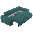BIGSOFA Chenille Azurblau  - Azurblau/Schwarz, KONVENTIONELL, Kunststoff/Textil (266/89/104cm) - Carryhome