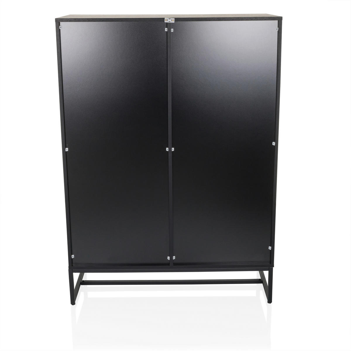 HIGHBOARD  in 100/140/40 cm  - Eichefarben/Schwarz, MODERN, Holzwerkstoff/Metall (100/140/40cm) - MID.YOU