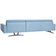 ECKSOFA in Echtleder Hellblau  - Anthrazit/Hellblau, KONVENTIONELL, Leder/Metall (182/324cm) - Ambiente