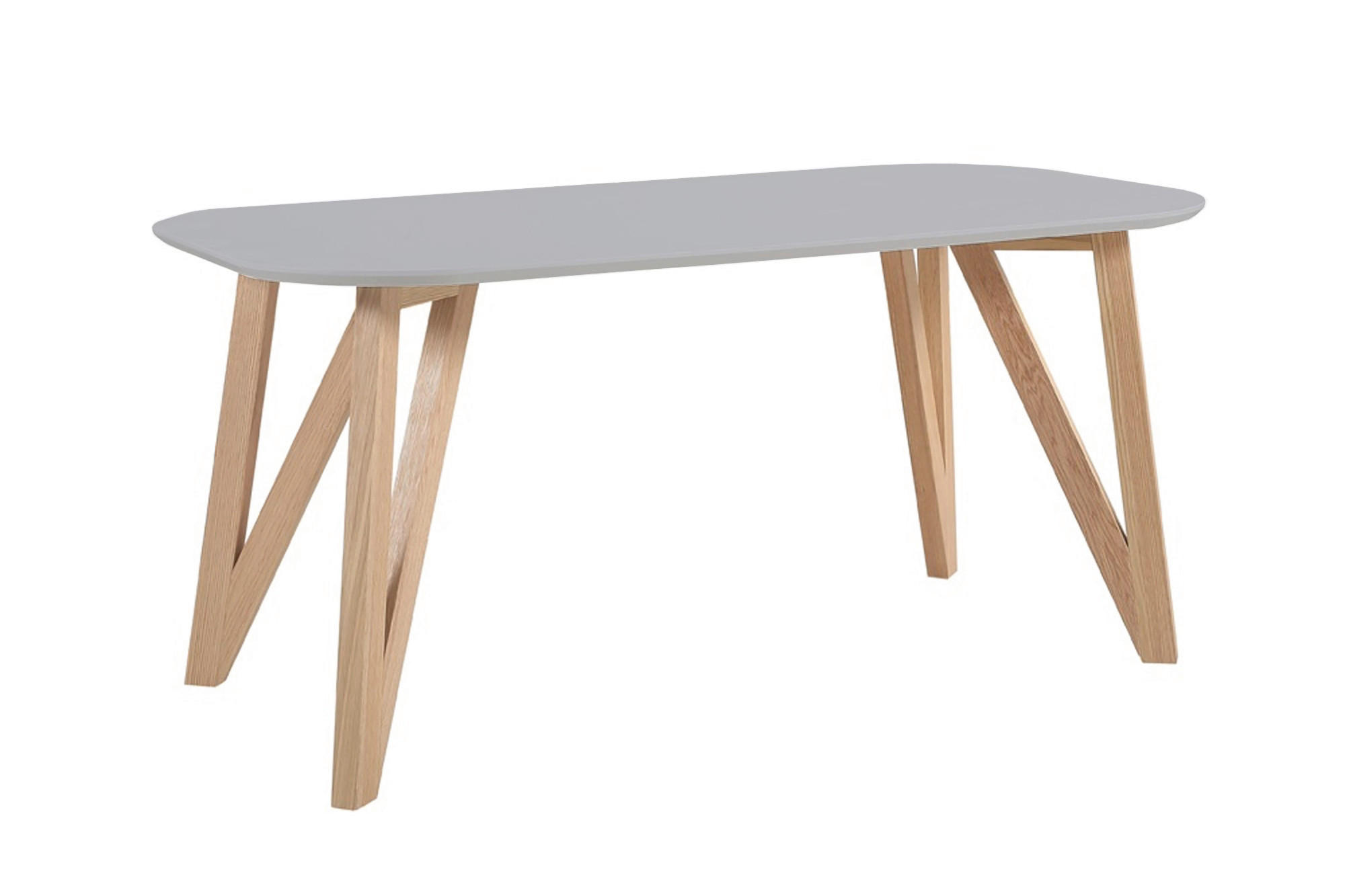 ESSTISCH Eiche massiv oval Grau  - Naturfarben/Grau, MODERN, Holz/Holzwerkstoff (180/90/76cm) - Livetastic