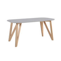 ESSTISCH Eiche massiv oval Grau  - Naturfarben/Grau, MODERN, Holz/Holzwerkstoff (200/100/76cm) - Livetastic