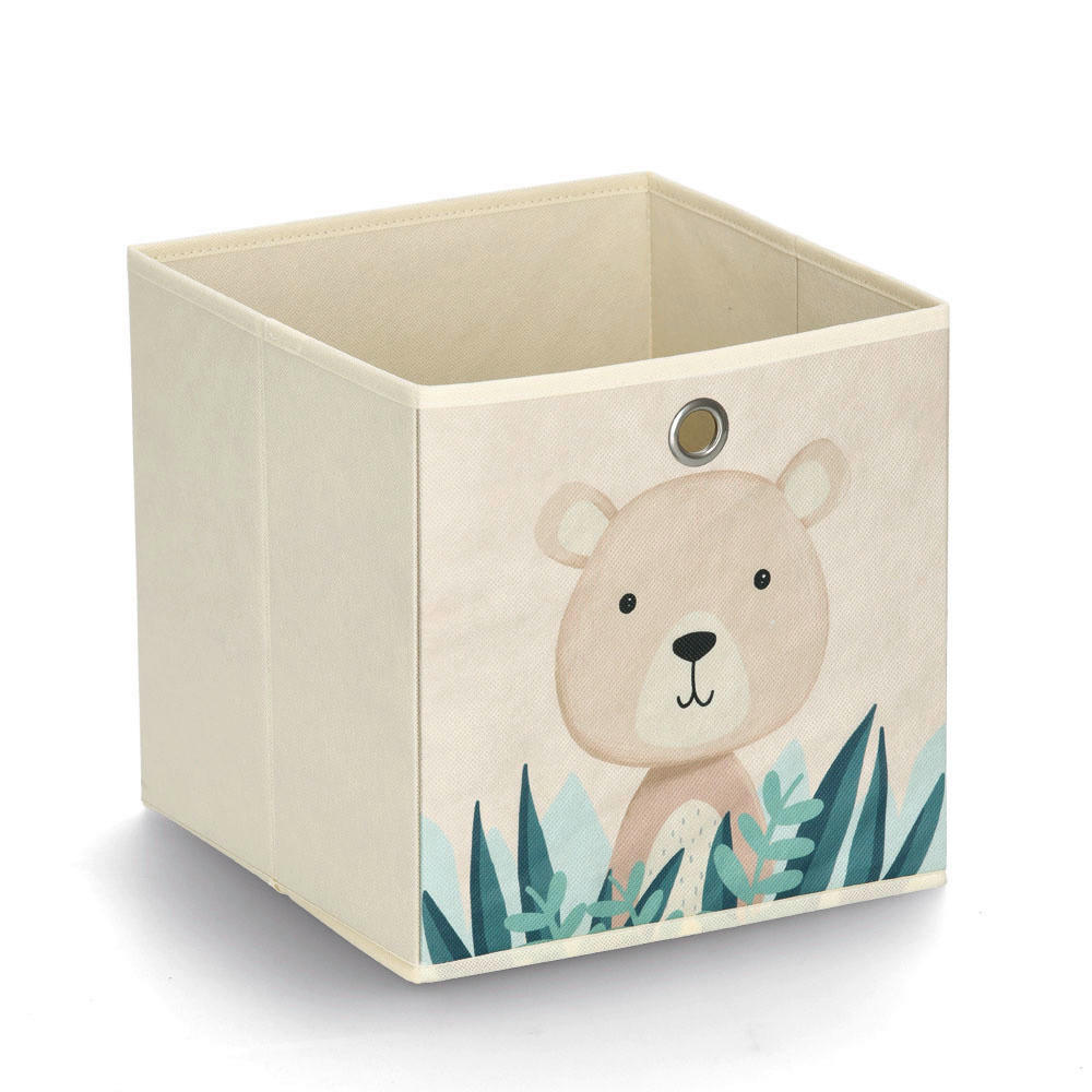 Thumbnail - Zeller Present Aufbewahrungsboxen-Set, Beige, Textil, Tier, 30x30x10 cm, Spielzeug, Spielzeugkisten