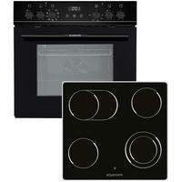 HERDSET WMOC 90  - Schwarz, KONVENTIONELL, Glas/Metall (59,5/59,5/55cm) - Wolkenstein