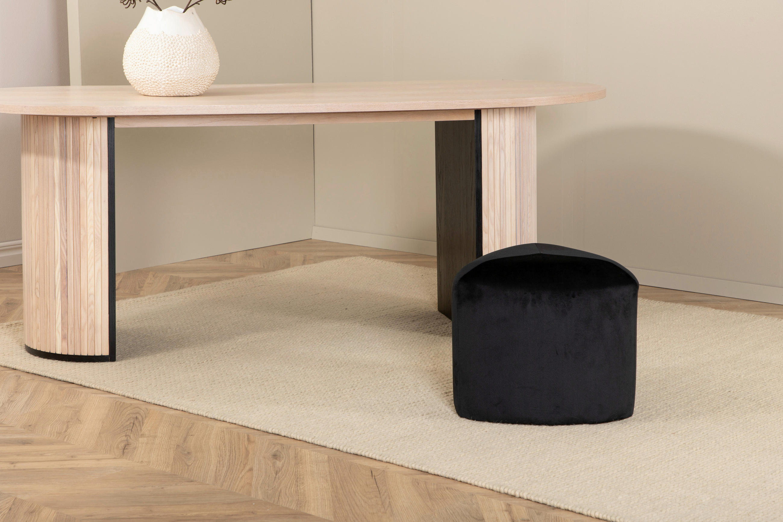 FLACHWEBETEPPICH 160/230 cm Weiß  - Weiß, LIFESTYLE, Textil (160/230cm) - P & B
