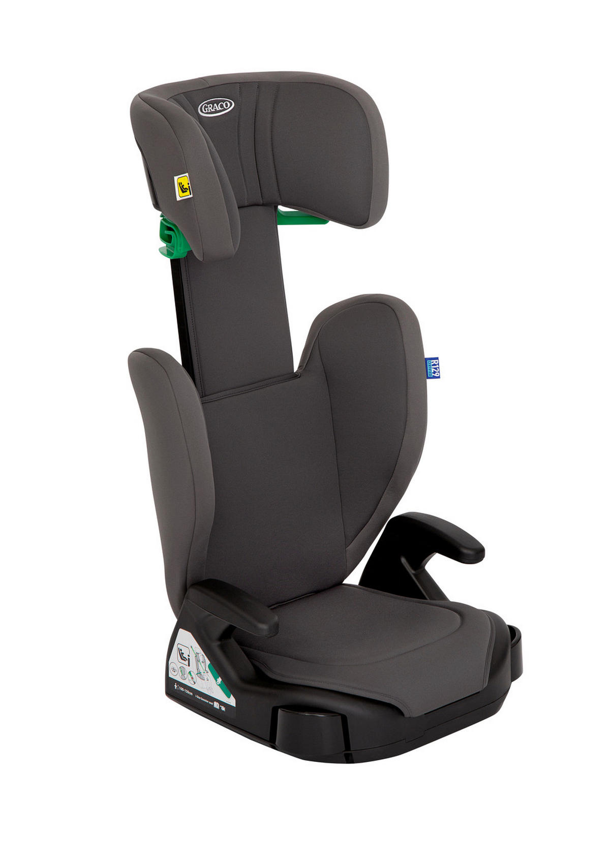 KINDERAUTOSITZ Junior Maxi R129  - Dunkelgrau, Basics, Kunststoff/Textil (39/46,3/64,5-85,5cm) - Graco