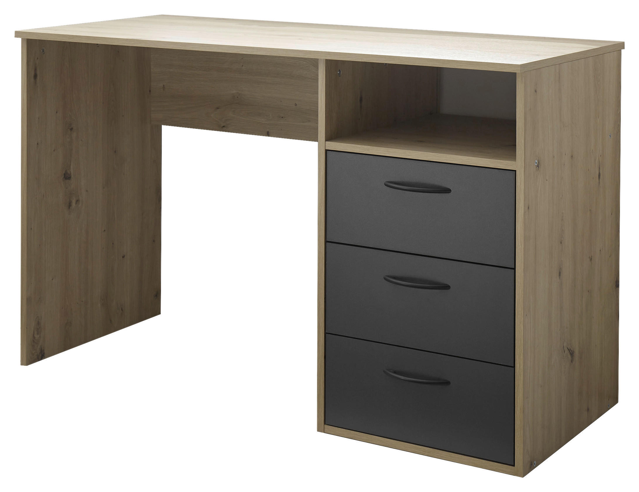 SCHREIBTISCH 120/54/75 cm  in Graphitfarben, Eiche Artisan  - Schwarz/Graphitfarben, KONVENTIONELL, Holzwerkstoff/Kunststoff (120/54/75cm) - Boxxx