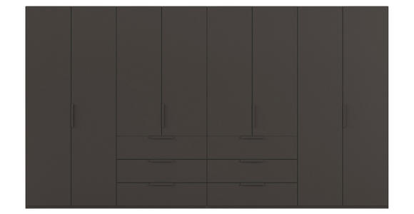 DREHTÜRENSCHRANK 400/223/61 cm,  in Graphitfarben, 8-türig  - Graphitfarben, Basics, Holzwerkstoff/Metall (400/223/61cm) - Novel