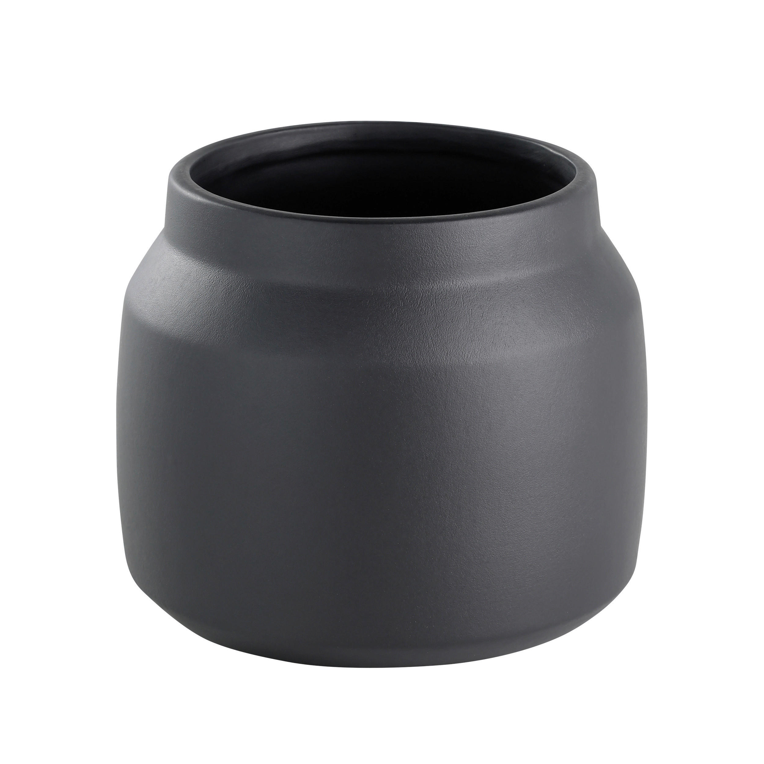 PFLANZENTOPF 16/14 cm Schwarz  - Schwarz, LIFESTYLE, Keramik (16/14cm)