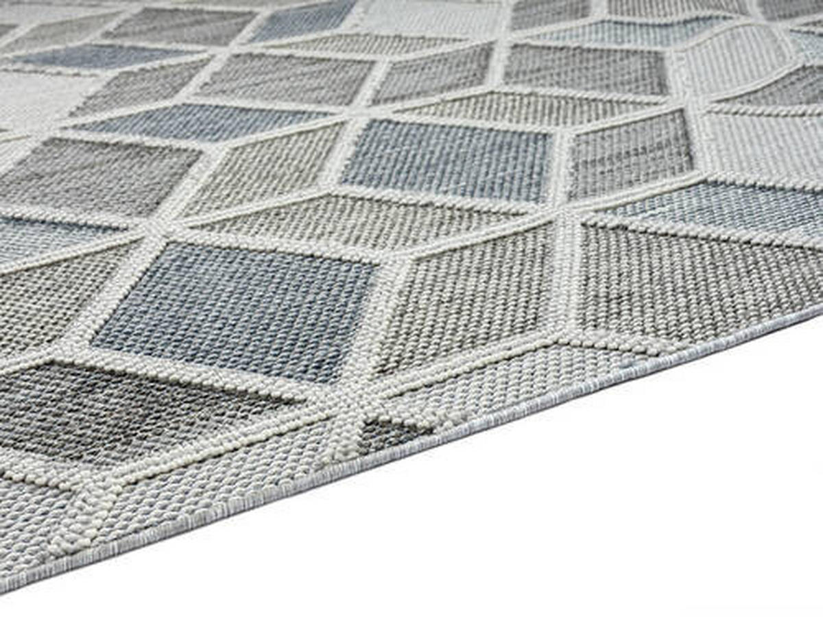 WEBTEPPICH 80/150 cm Blau, Grau  - Blau/Grau, Design, Textil (80/150cm) - Novel