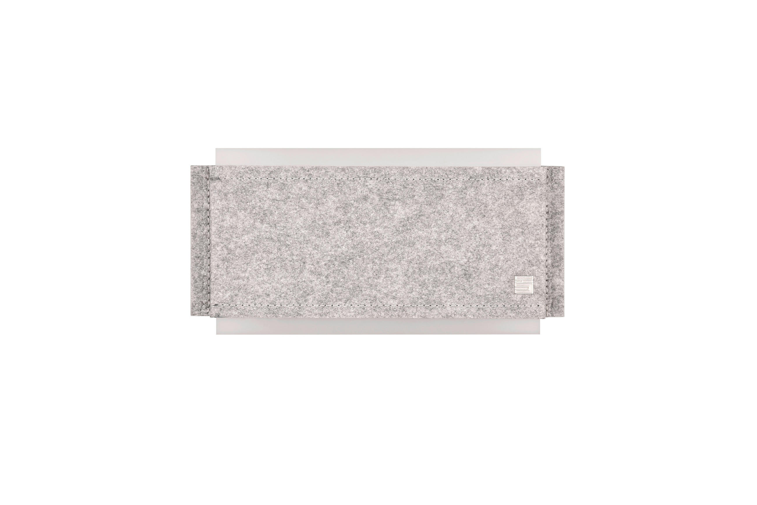 LED-WANDLEUCHTE   - Grau/Nickelfarben, KONVENTIONELL, Textil/Metall (15/30/8cm) - Cinque