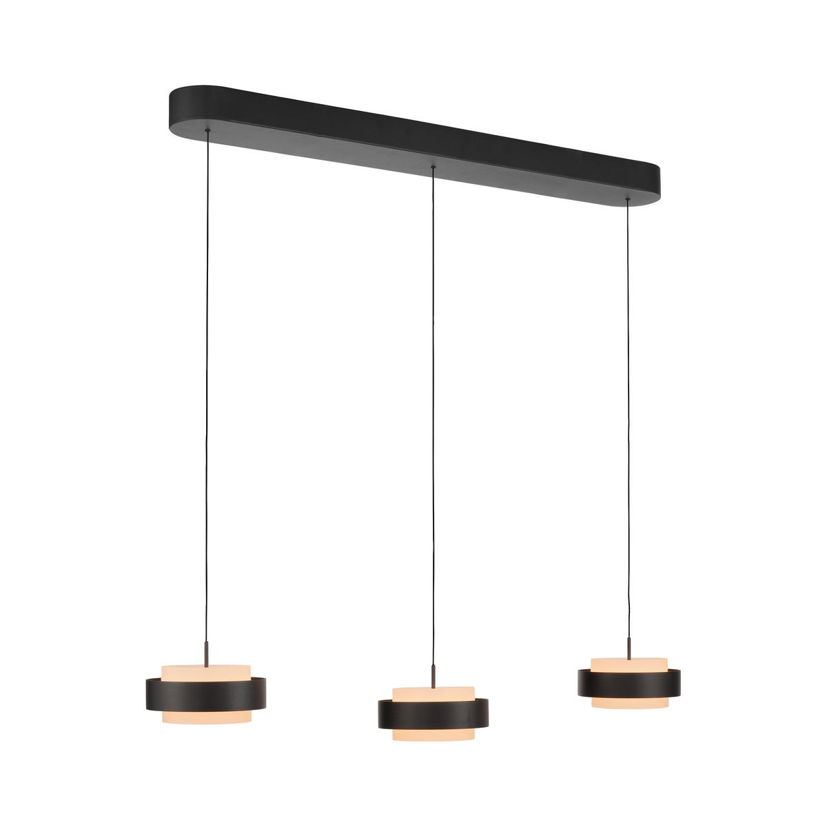LED-PENDELLEUCHTE Elmo 96/17,5/180 cm  - Schwarz, Design, Kunststoff/Metall (96/17,5/180cm) - Schöner Wohnen