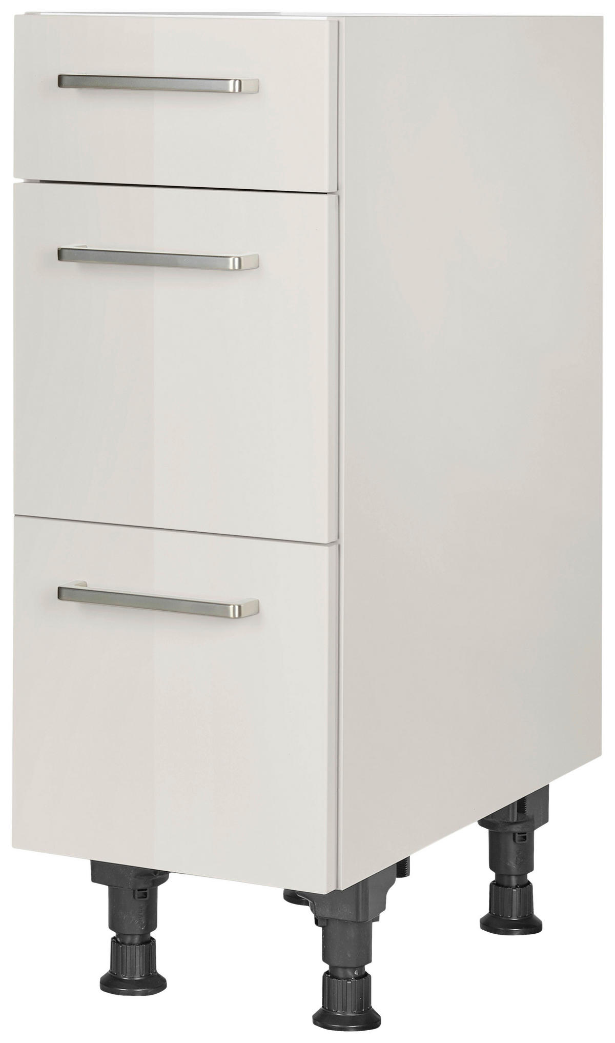 SCHUBKASTENUNTERSCHRANK 30/87/56 cm  in Hellgrau  - Edelstahlfarben/Hellgrau, MODERN, Holzwerkstoff/Metall (30/87/56cm) - Nobilia