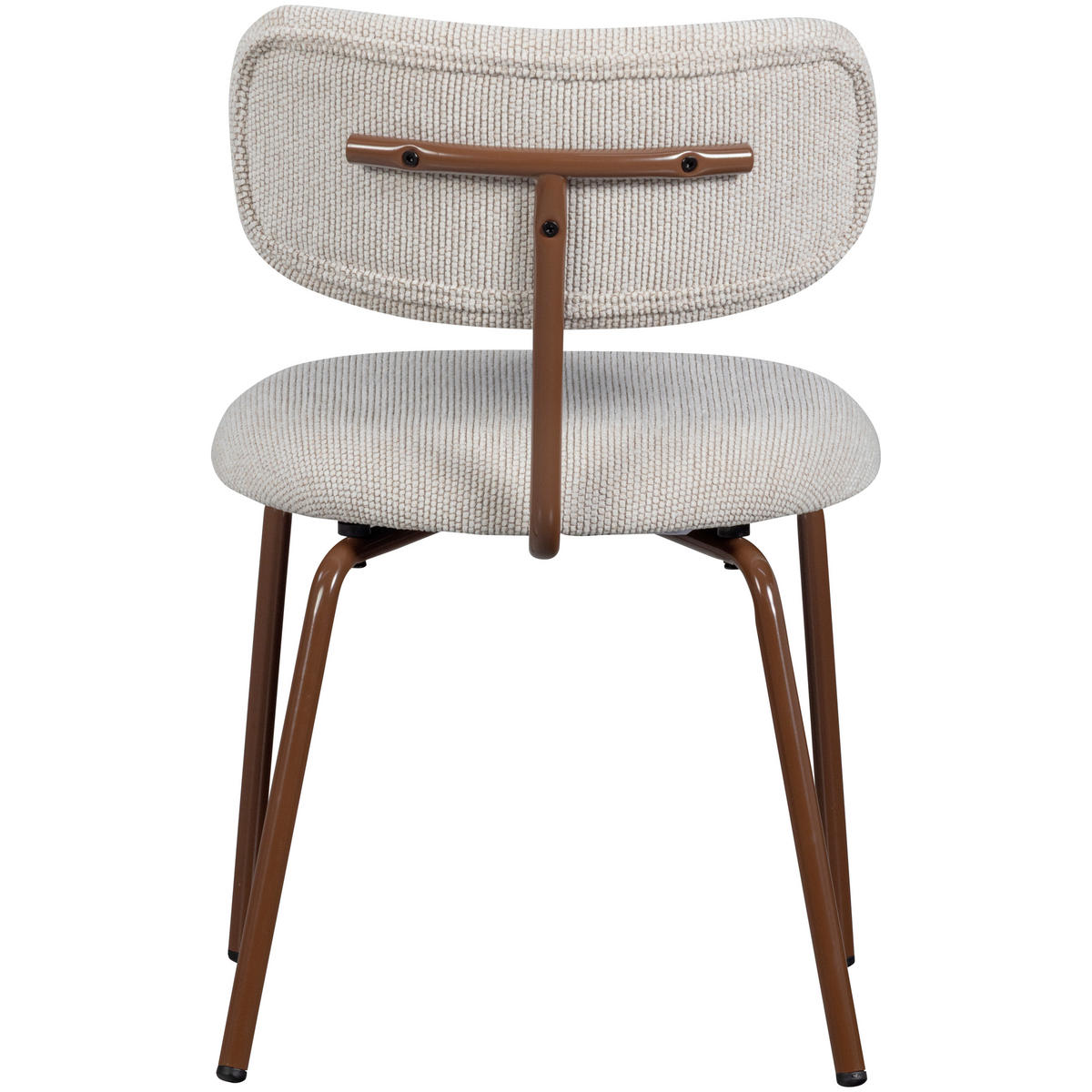 STUHL-SET 2 Stück  in Eisen Webstoff  - Braun/Weiß, MODERN, Textil/Metall (48/75/53cm) - Livetastic