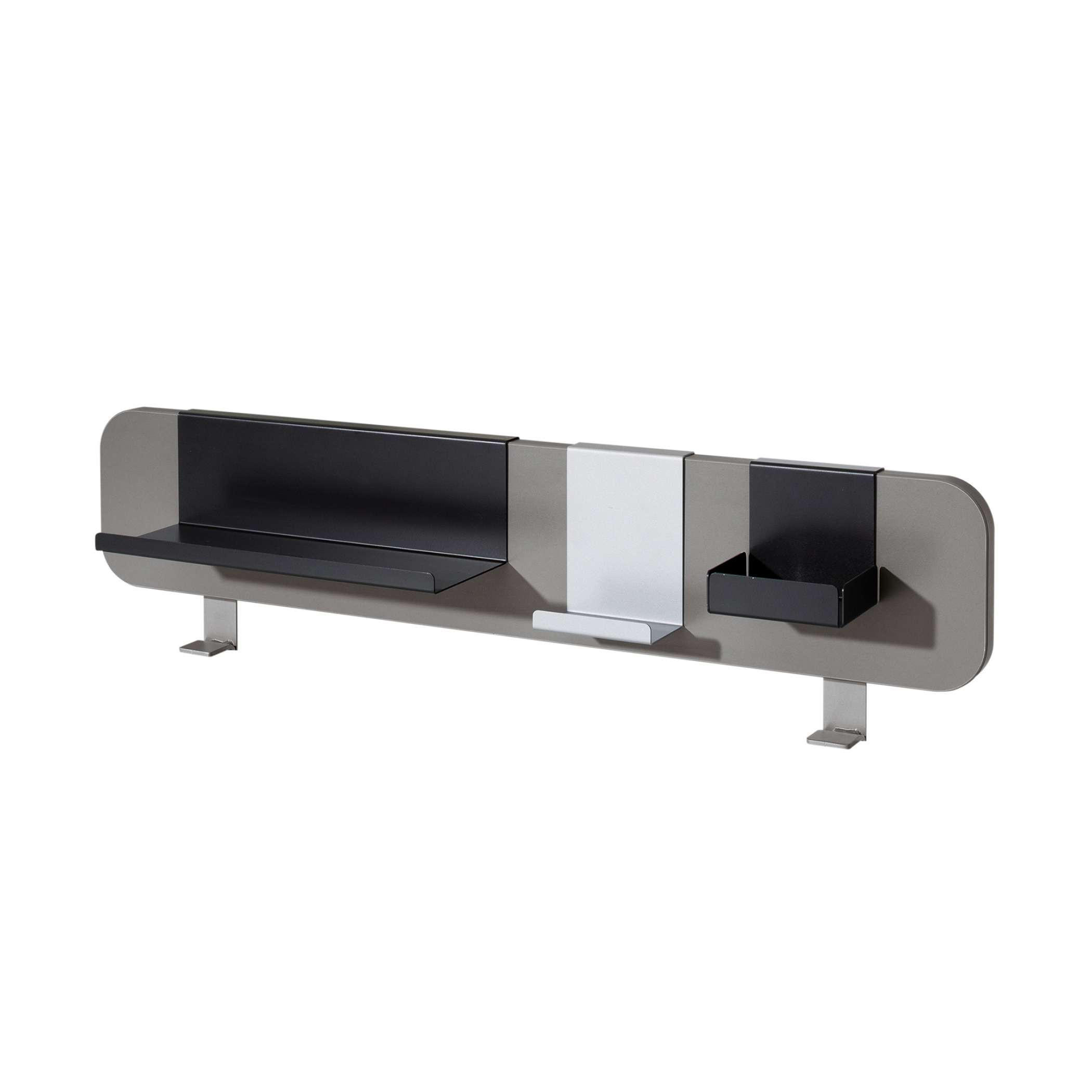 ÍRÓASZTAL KIEGÉSZÍTŐ ELEM 81/16/2,2 cm  - palaszürke, Konventionell, faalapú anyag/fém (81/16/2,2cm) - Paidi