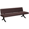 SITZBANK in Metall, Textil Dunkelbraun  - Dunkelbraun/Schwarz, Konventionell, Textil/Metall (220/87/70-86cm) - Moderano