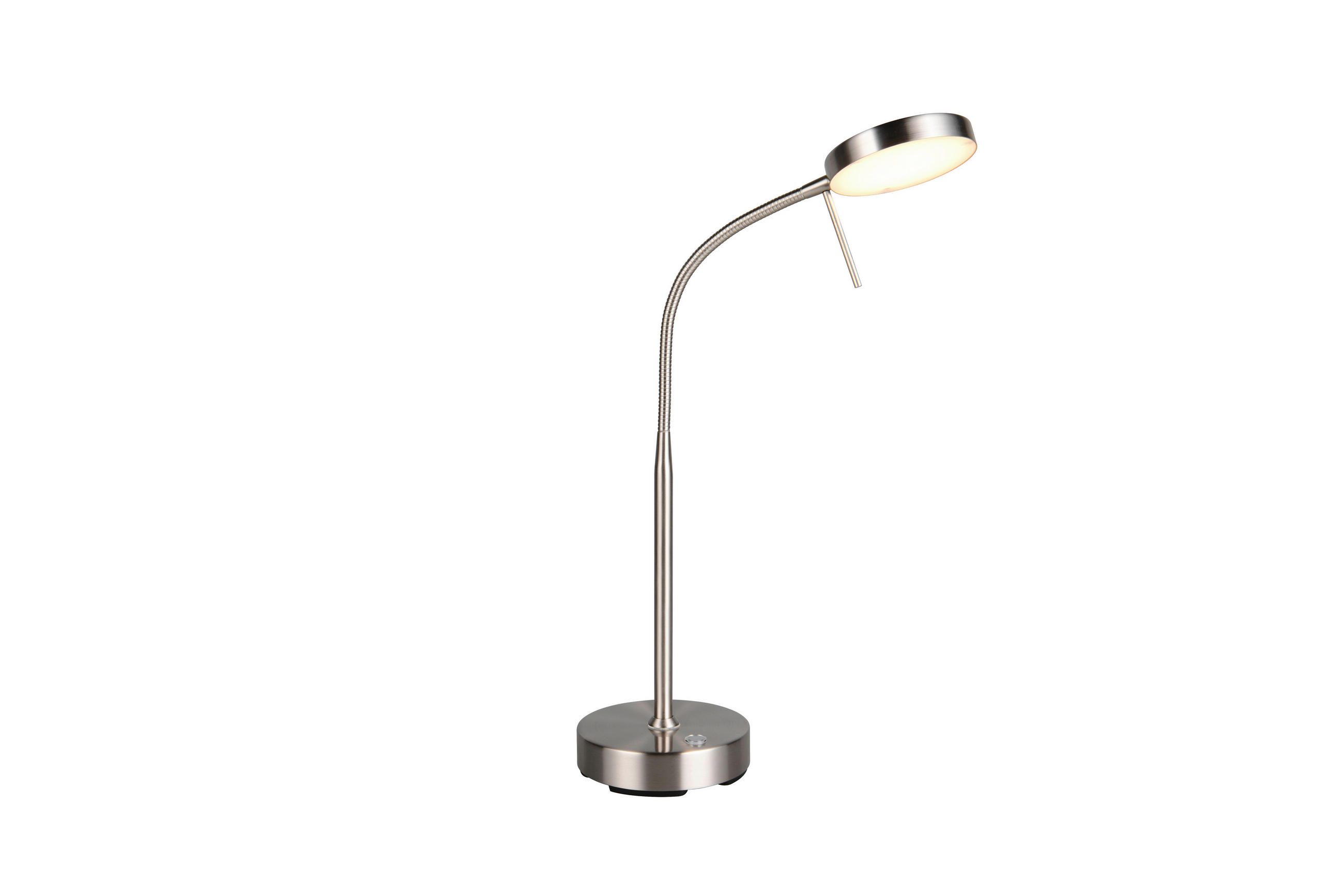 AKKU-TISCHLEUCHTE   - Nickelfarben, KONVENTIONELL, Metall (45/14/36cm)